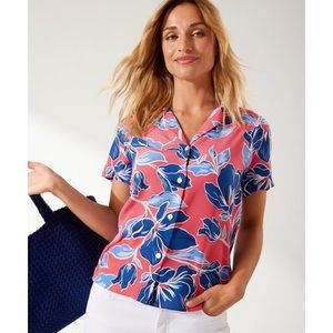 NWT TommyBahama Talulla Oasis Petals Silk Camp Shirt